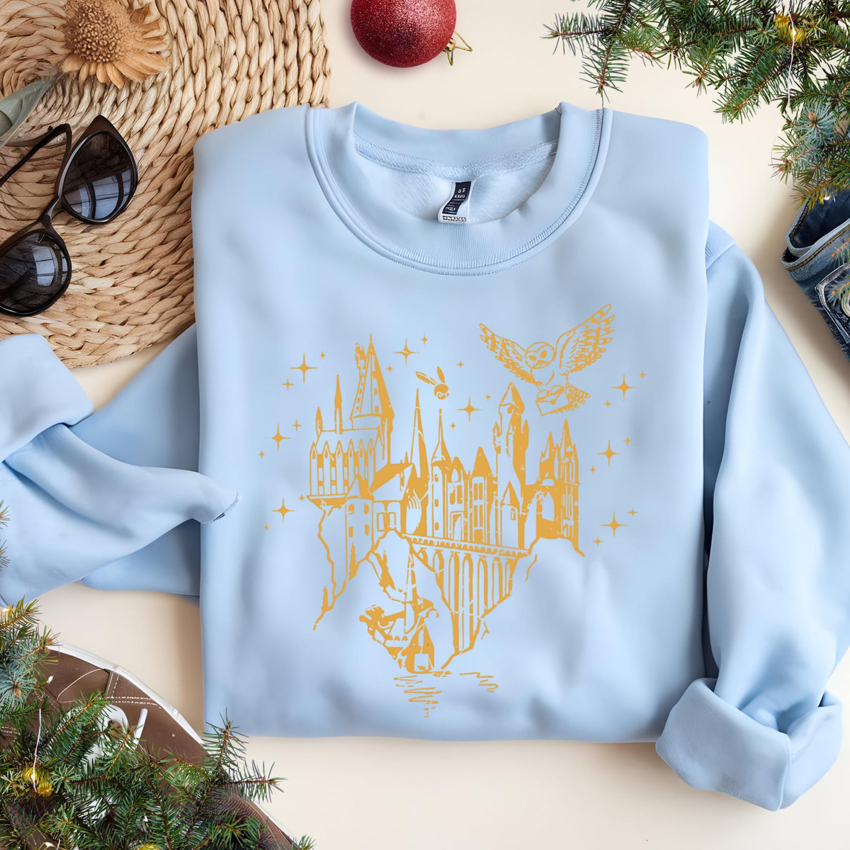 Magical Wizard Castle Sweatshirt, Gift for Book Lovers, Gift for Nerd, Wizard Hoodie, Fantasy Bookish Christmas Gift
