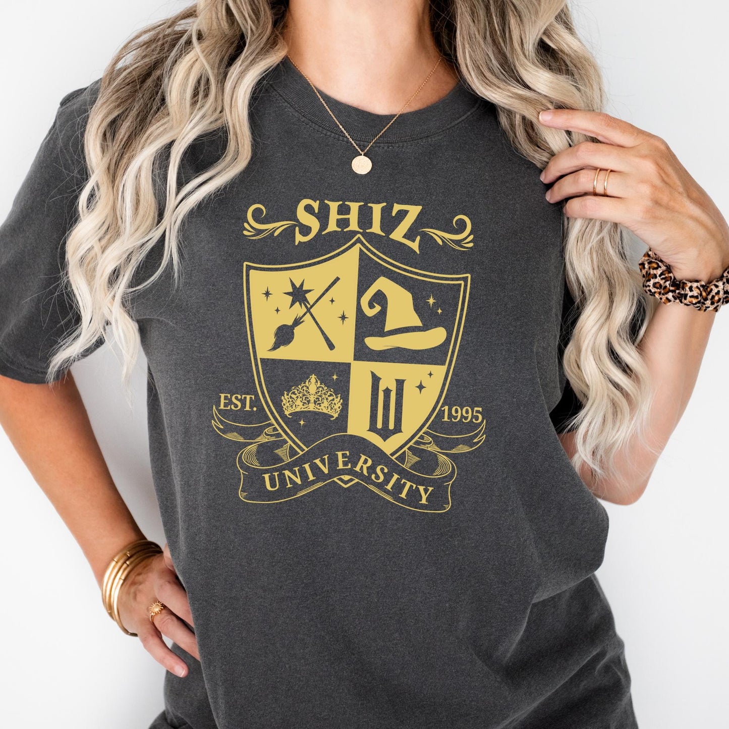 Comfort Colors® Shiz University Shirt, Defy Gravity Wizard Tee, Magic Wand Outfit