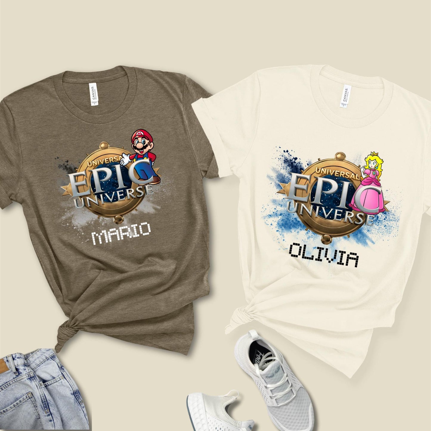 Epic Universe Family Matching Shirt, Custom Mario Birthday Tee, Personalized Epic Universe Tshirt