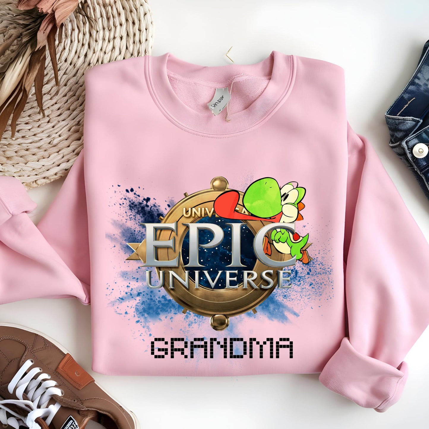 Epic Universe Family Matching Sweatshirt, Personalized Holiday Hoodie, Mario Birthday Sweat