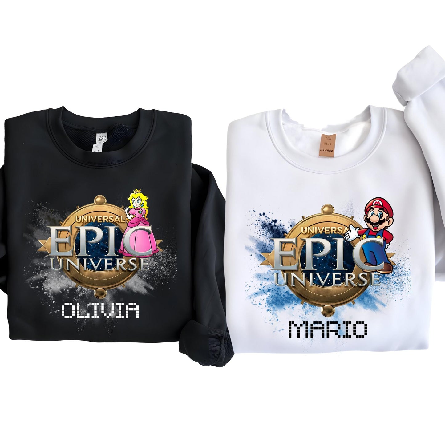 Epic Universe Family Matching Sweatshirt, Personalized Holiday Hoodie, Mario Birthday Sweat