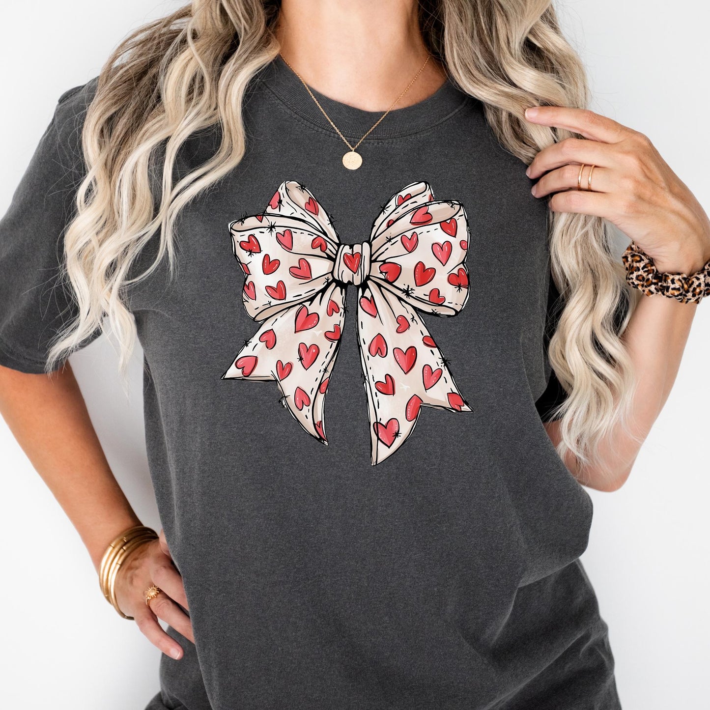 Comfort Colors® Coquette Shirt Valentines Day Gift, Cute Love Bow Tee