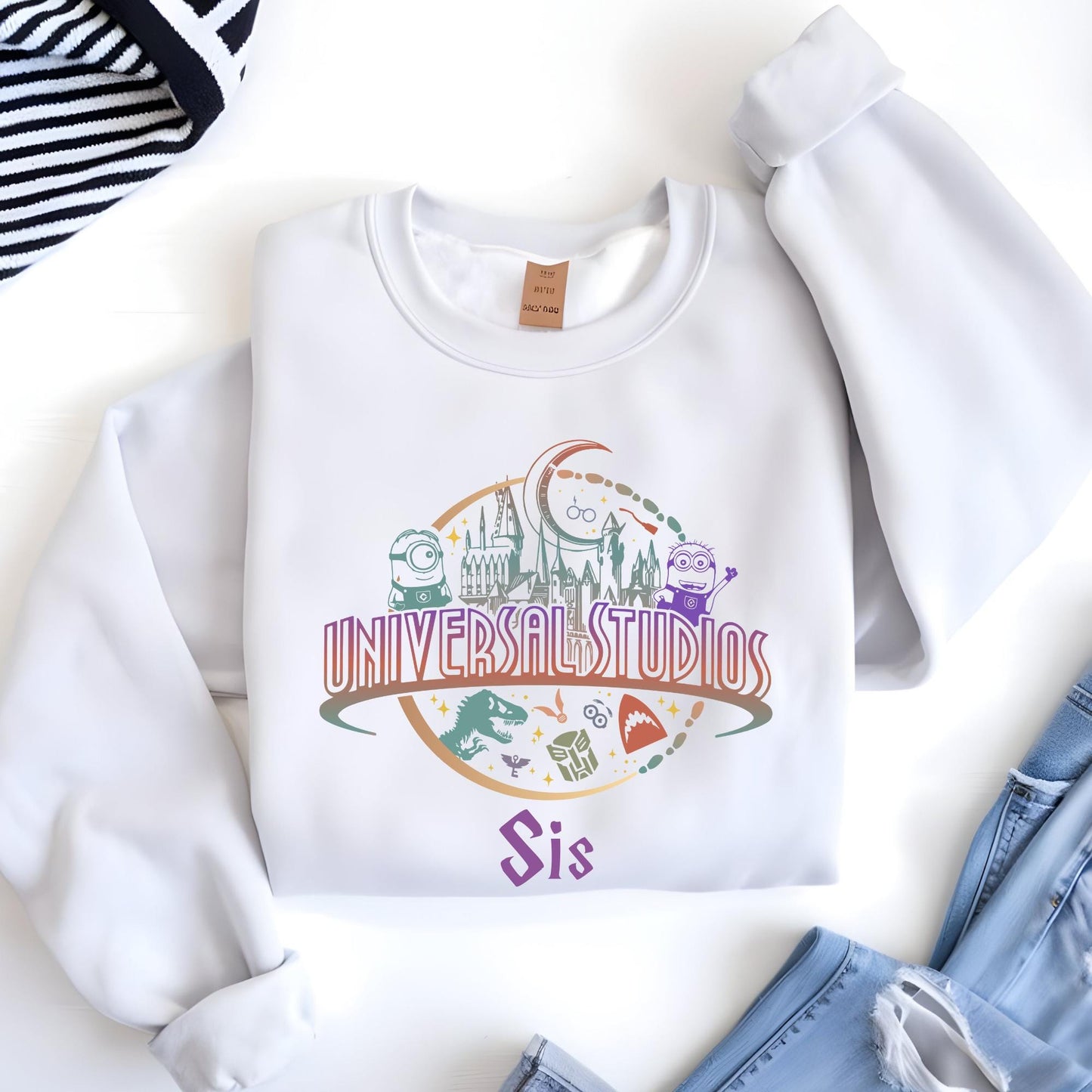 Custom Universal Studios Sweatshirt, Family Birthday Sweat, Holiday Hoodie Soft Cotton Blend