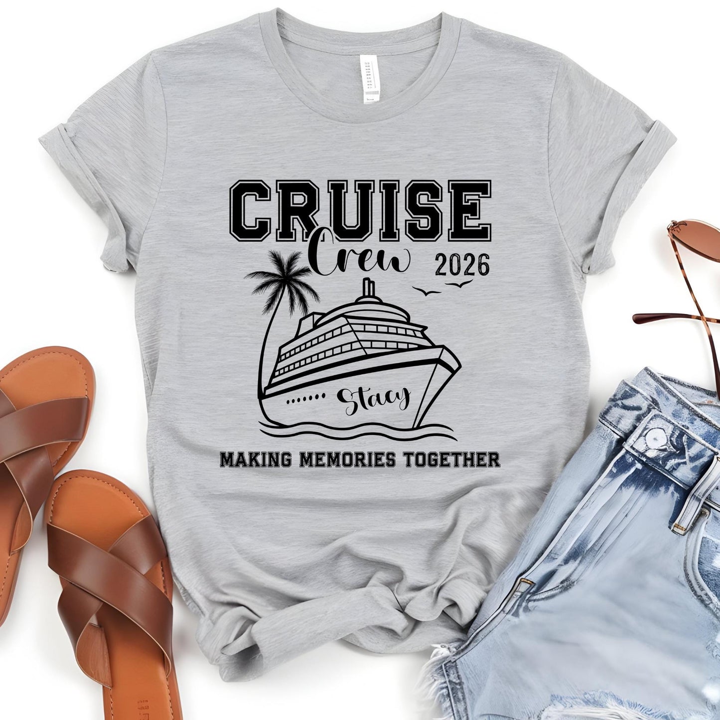 Custom Family Cruise Trip Shirt: Matching Vacation 2026 Making Memories Together Tees