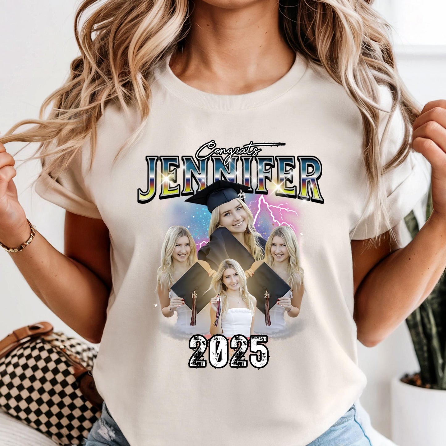 Comfort Colors® Custom Your Own Graduation Bootleg Shirt, 90s Style Birthday Tee
