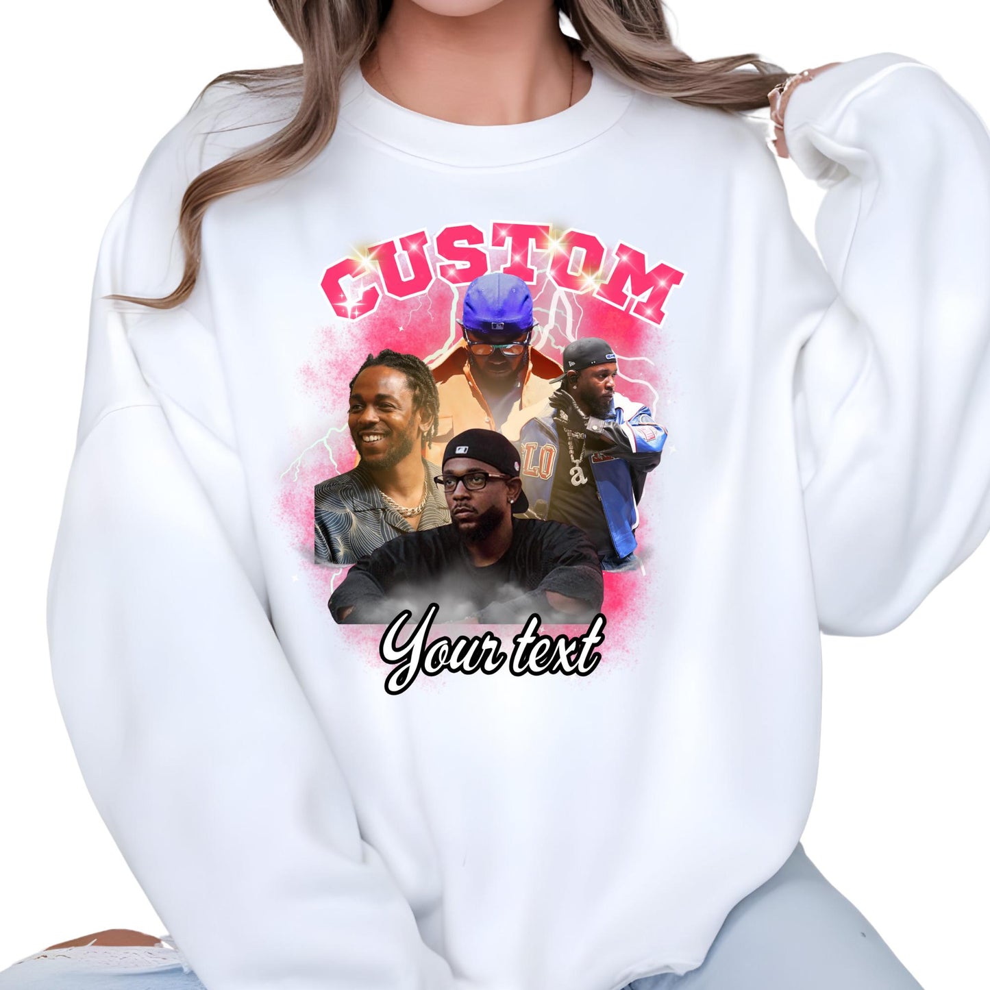 Personalized Your Own Bootleg Sweatshirt, Boyfriend Photo Hoodie, 90s Retro Sweat, Birthday Gift