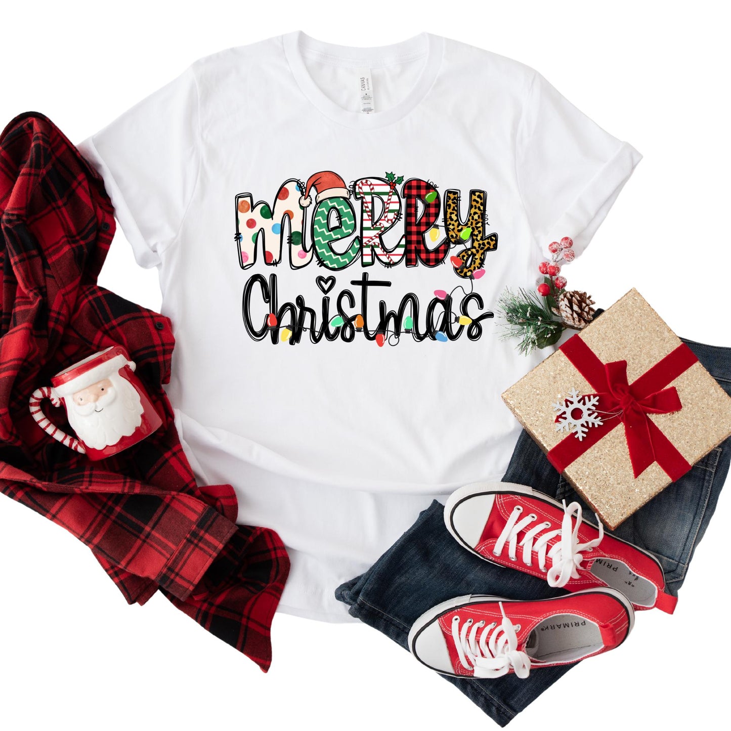 Merry Christmas Shirt, Cute Holiday T Shirt, Festive Graphic Tee, Unisex Christmas Outfit, Fun Xmas Gift