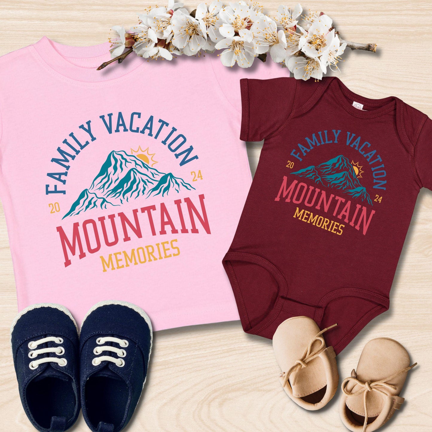 Family Vacation Shirts, Matching Family Tees, Mountain Memories T Shirt, Family Trip Outfit, Custom Family Tee