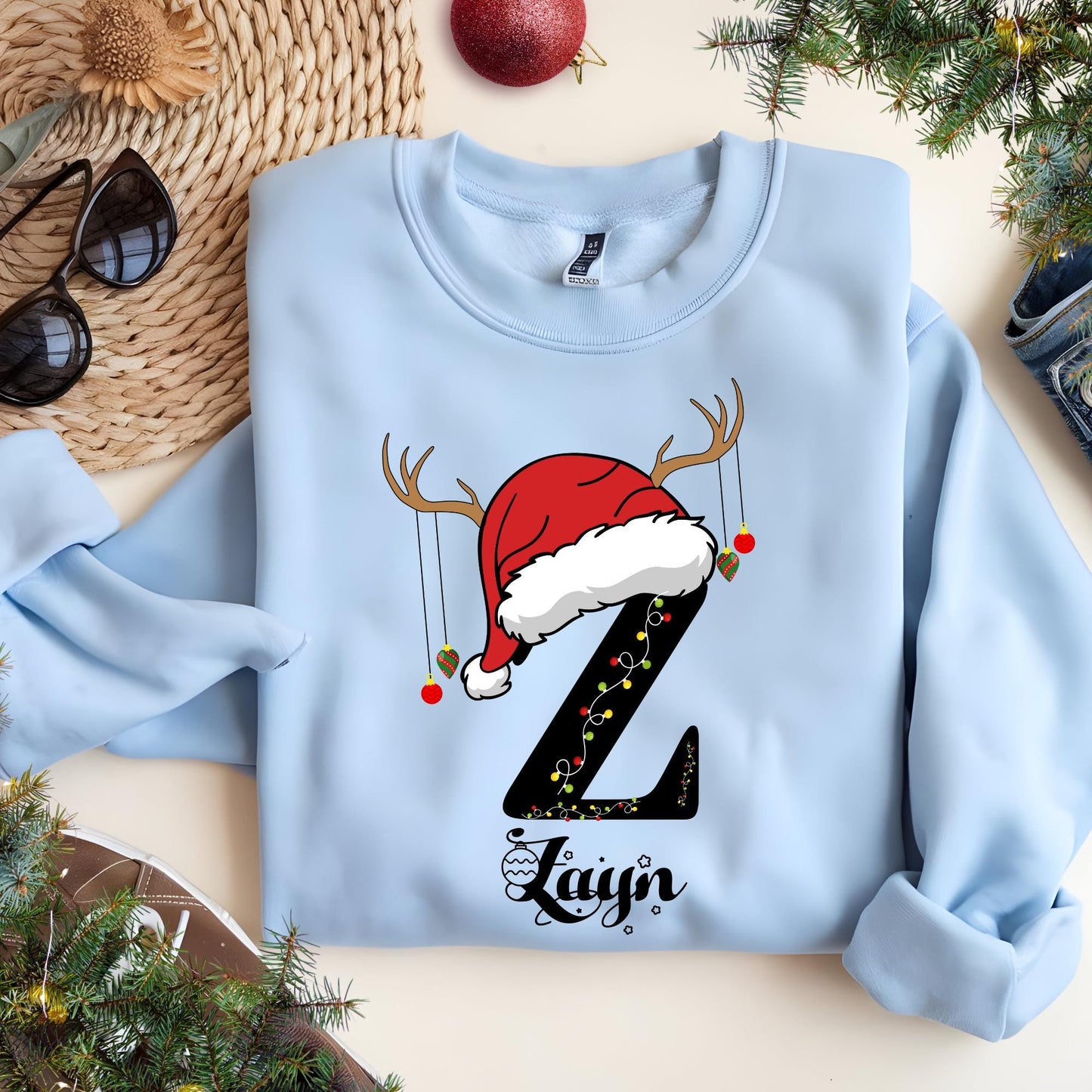 Custom Christmas Family Name 2025 Sweatshirt, Xmas Sweat, Christmas Matching Pajamas, Personalized Christmas Hoodie