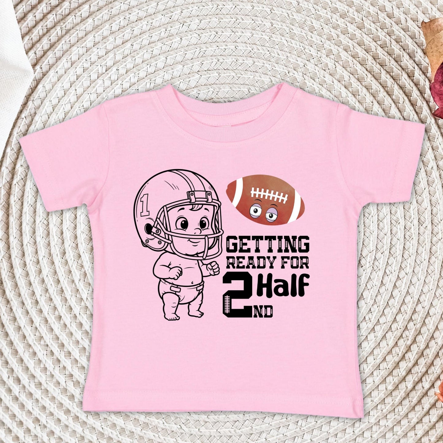 Getting Ready For 2nd Half Family Matching Shirt, 1st Year Football Tshirt | Baby Bodysuit Funny Birthday Gift