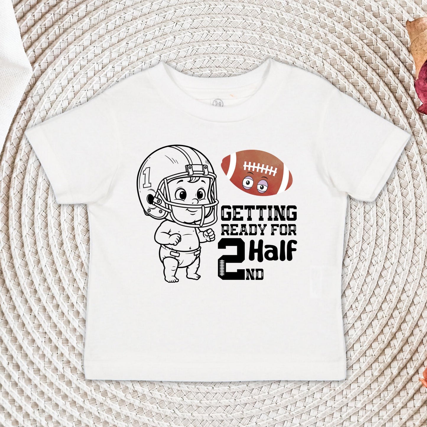 Getting Ready For 2nd Half Family Matching Shirt, 1st Year Football Tshirt | Baby Bodysuit Funny Birthday Gift