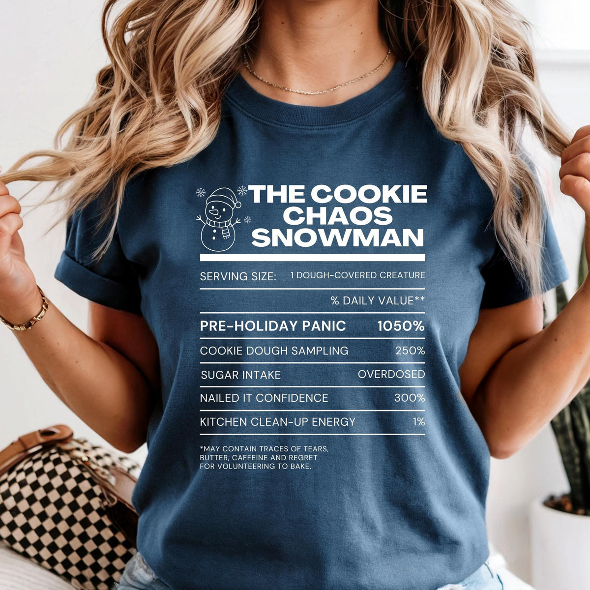Comfort Colors® Funny Christmas Shirts, Custom Nutrition Facts Label Xmas Tee, Matching Family Holiday T-Shirts