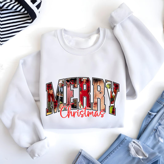 Merry Christmas Movie Sweatshirt, 90s Nostalgia Sweat, Xmas Hoodie