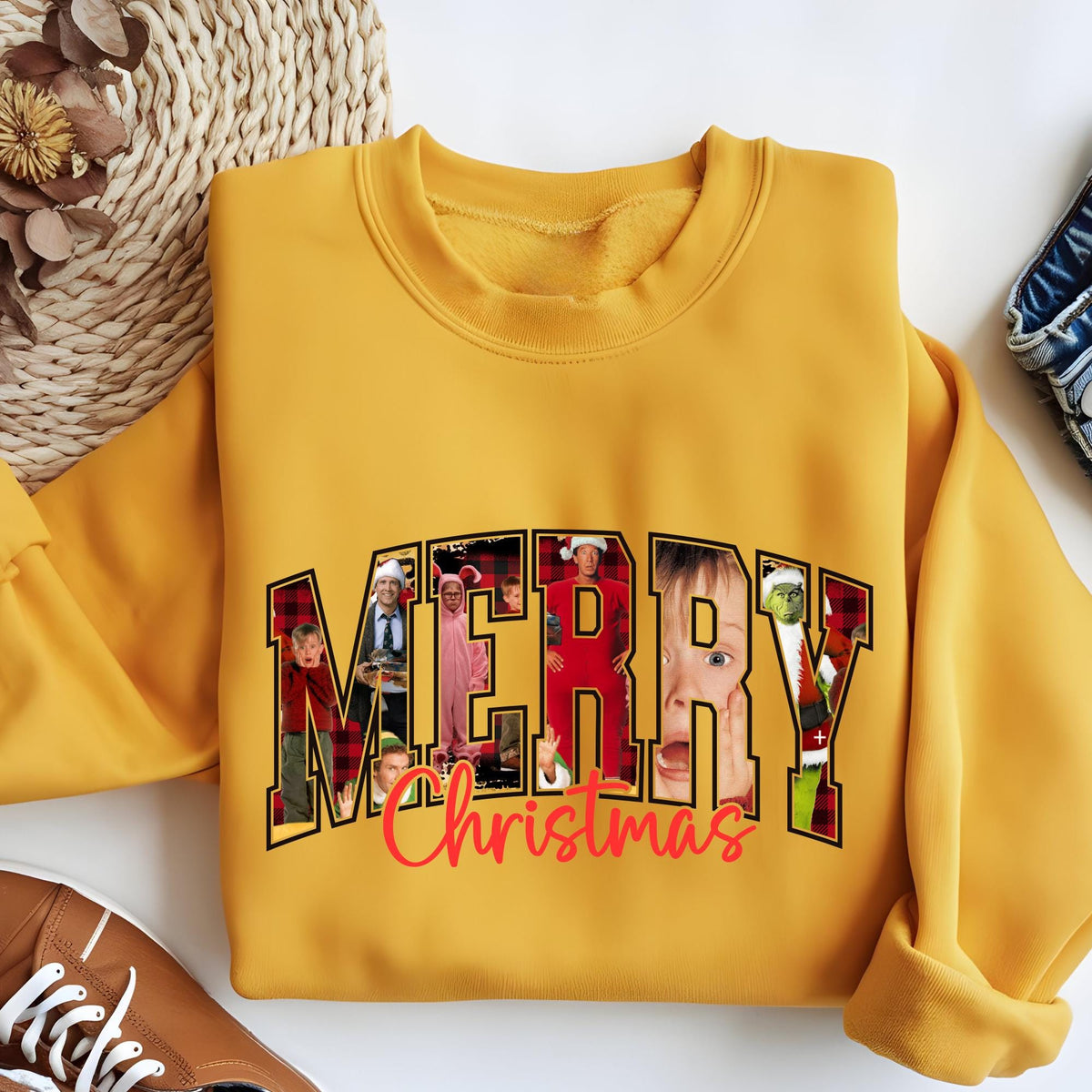Merry Christmas Movie Sweatshirt, 90s Nostalgia Sweat, Xmas Hoodie