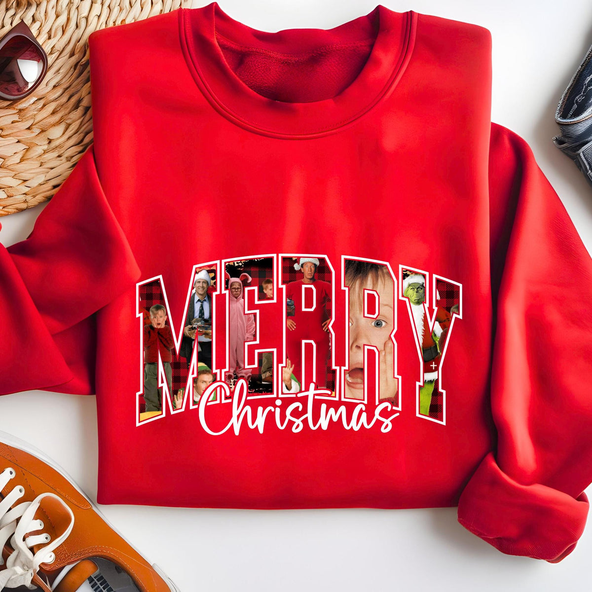 Merry Christmas Movie Sweatshirt, 90s Nostalgia Sweat, Xmas Hoodie
