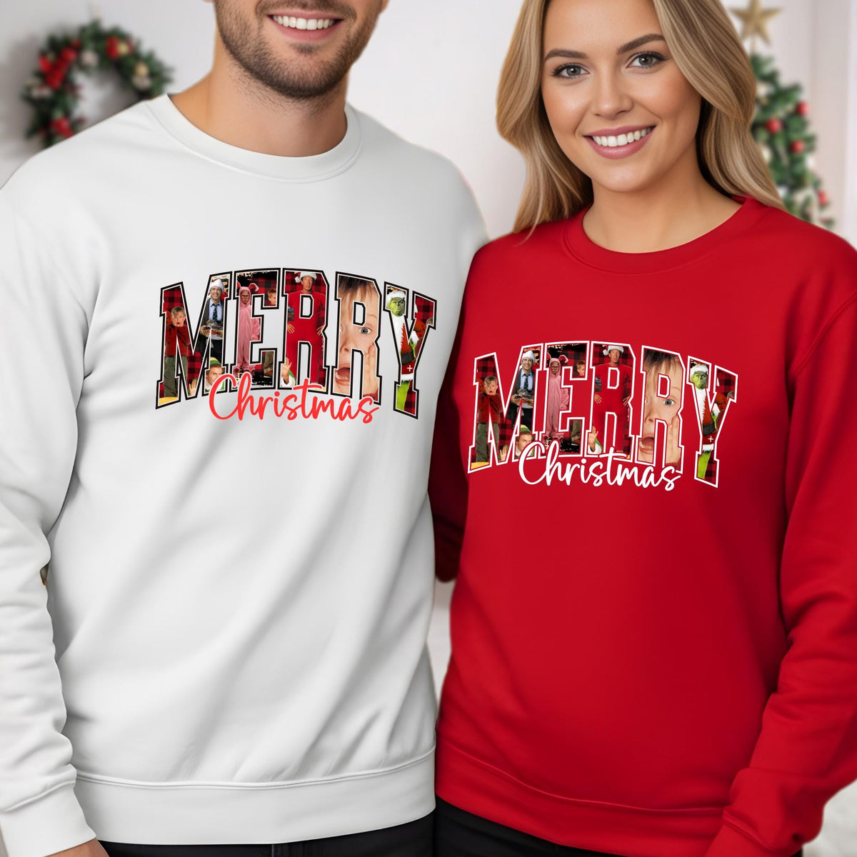 Merry Christmas Movie Sweatshirt, 90s Nostalgia Sweat, Xmas Hoodie