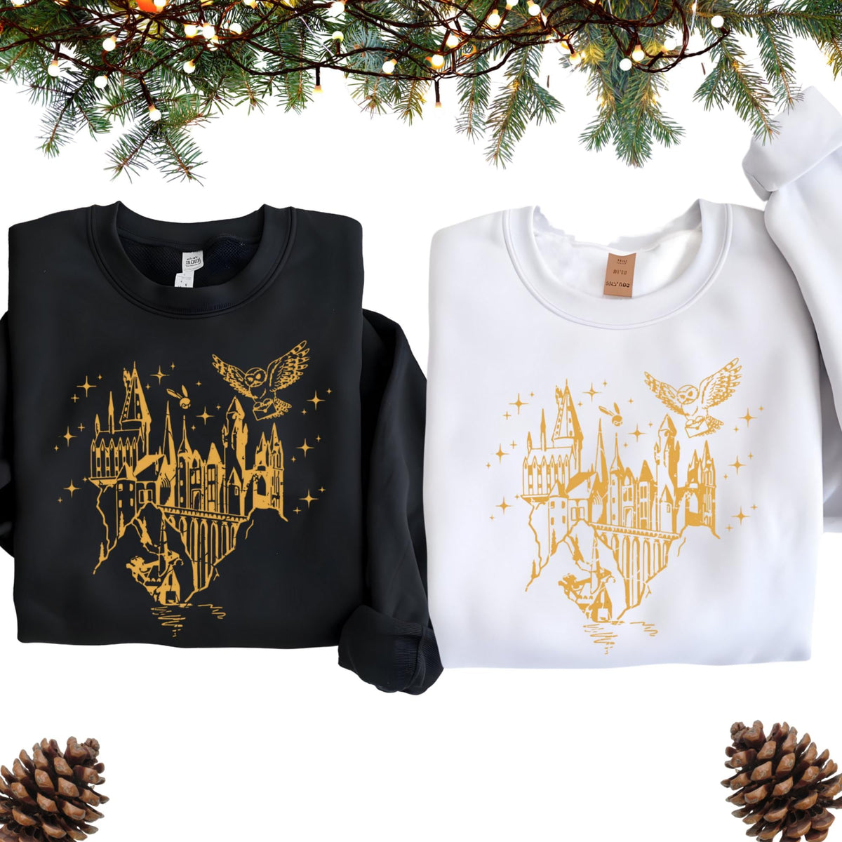 Magical Wizard Castle Sweatshirt, Gift for Book Lovers, Gift for Nerd, Wizard Hoodie, Fantasy Bookish Christmas Gift