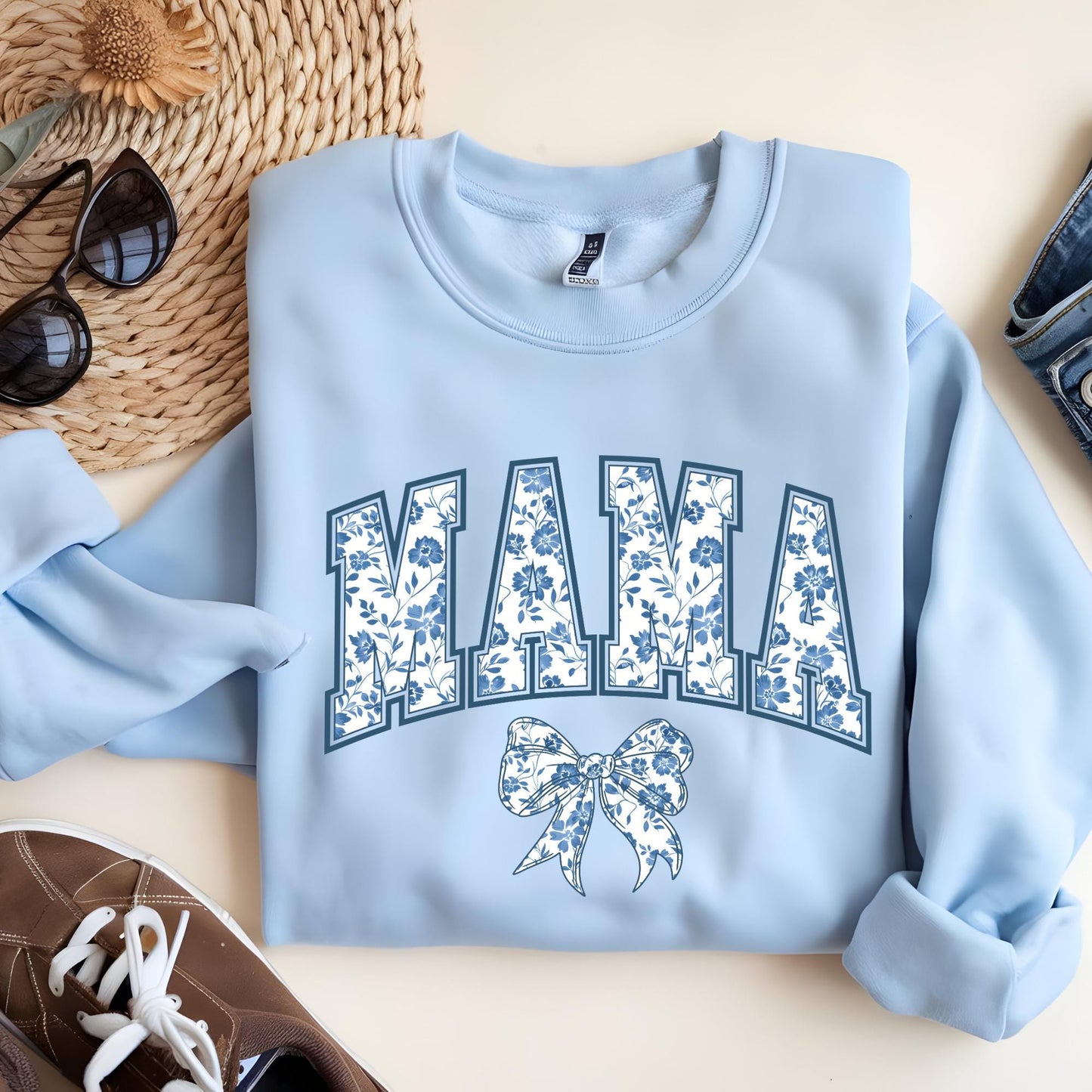 Toile Floral Mama Shirt, Pregnancy Announcement Boy, Mom Life Shirt, Cute Mom Mothers Day Gift, New Mom Tee