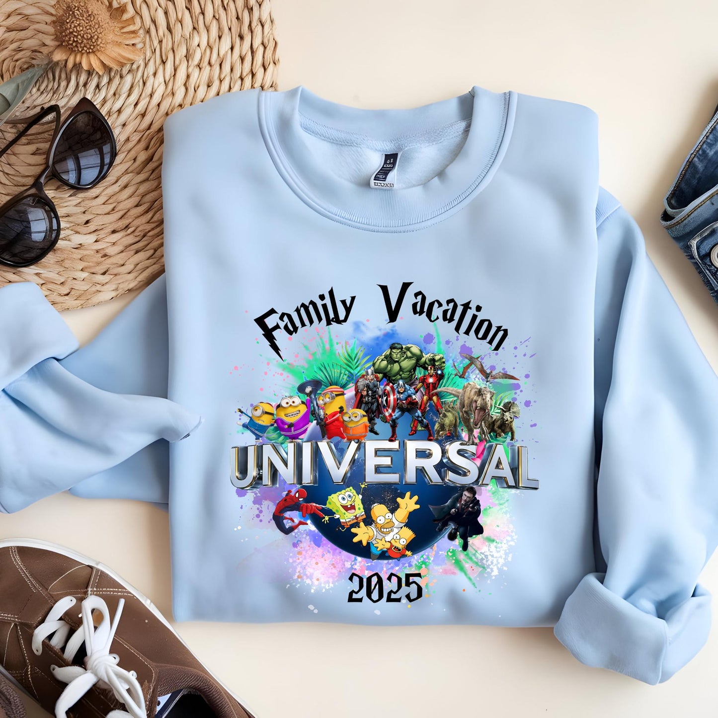 Personalized Universal Studios Family Vacation Sweatshirt, Holiday Group Trip 2026 Hoodie