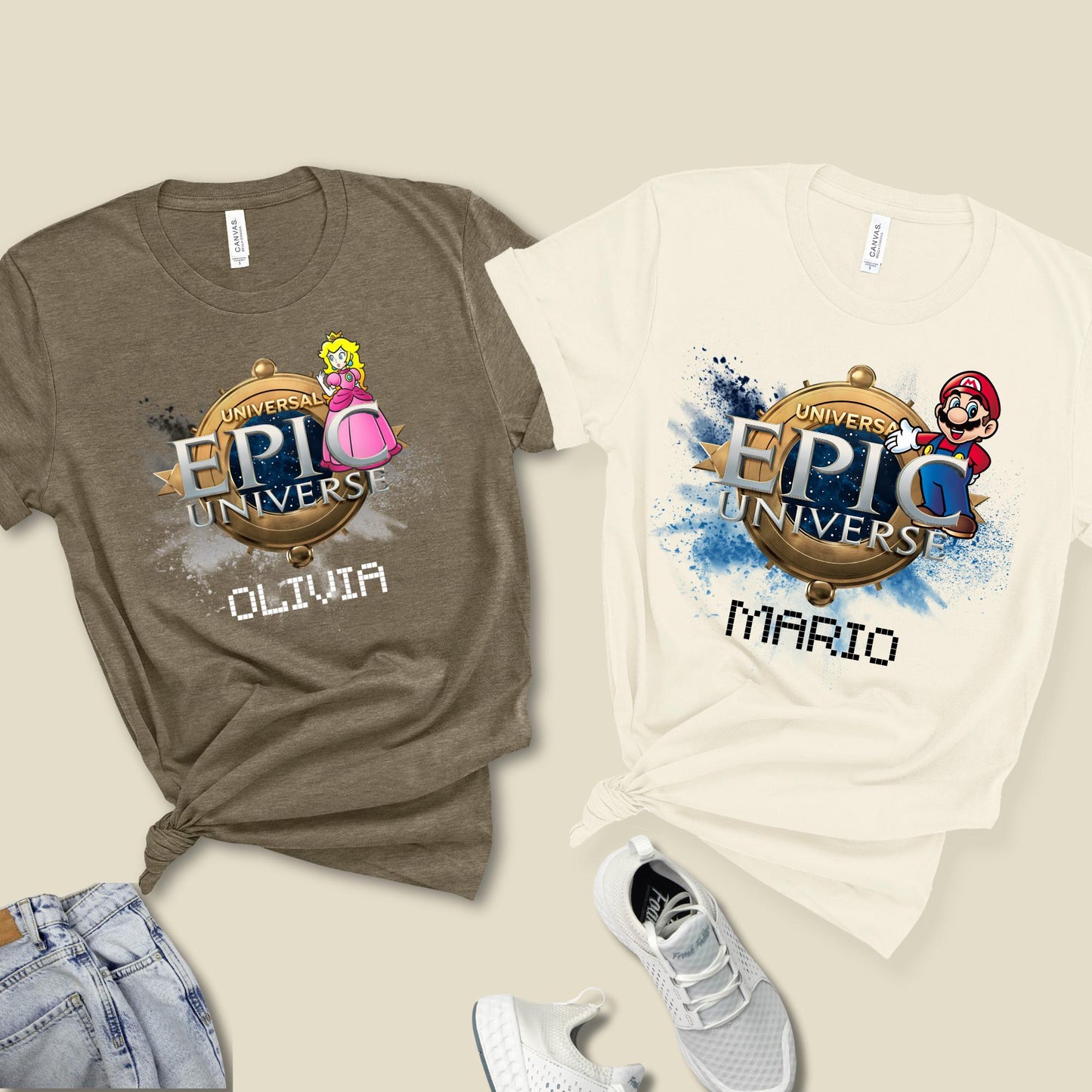 Epic Universe Family Matching Shirt, Custom Mario Birthday Tee, Personalized Epic Universe Tshirt
