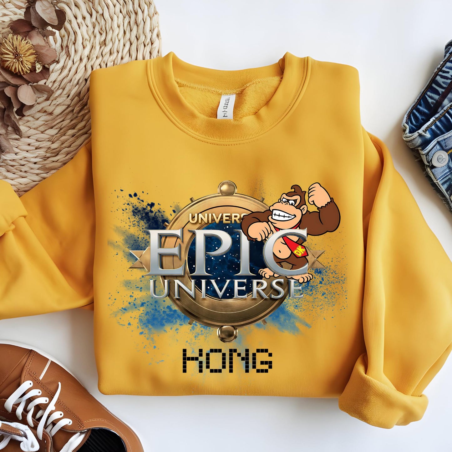 Epic Universe Family Matching Sweatshirt, Personalized Holiday Hoodie, Mario Birthday Sweat