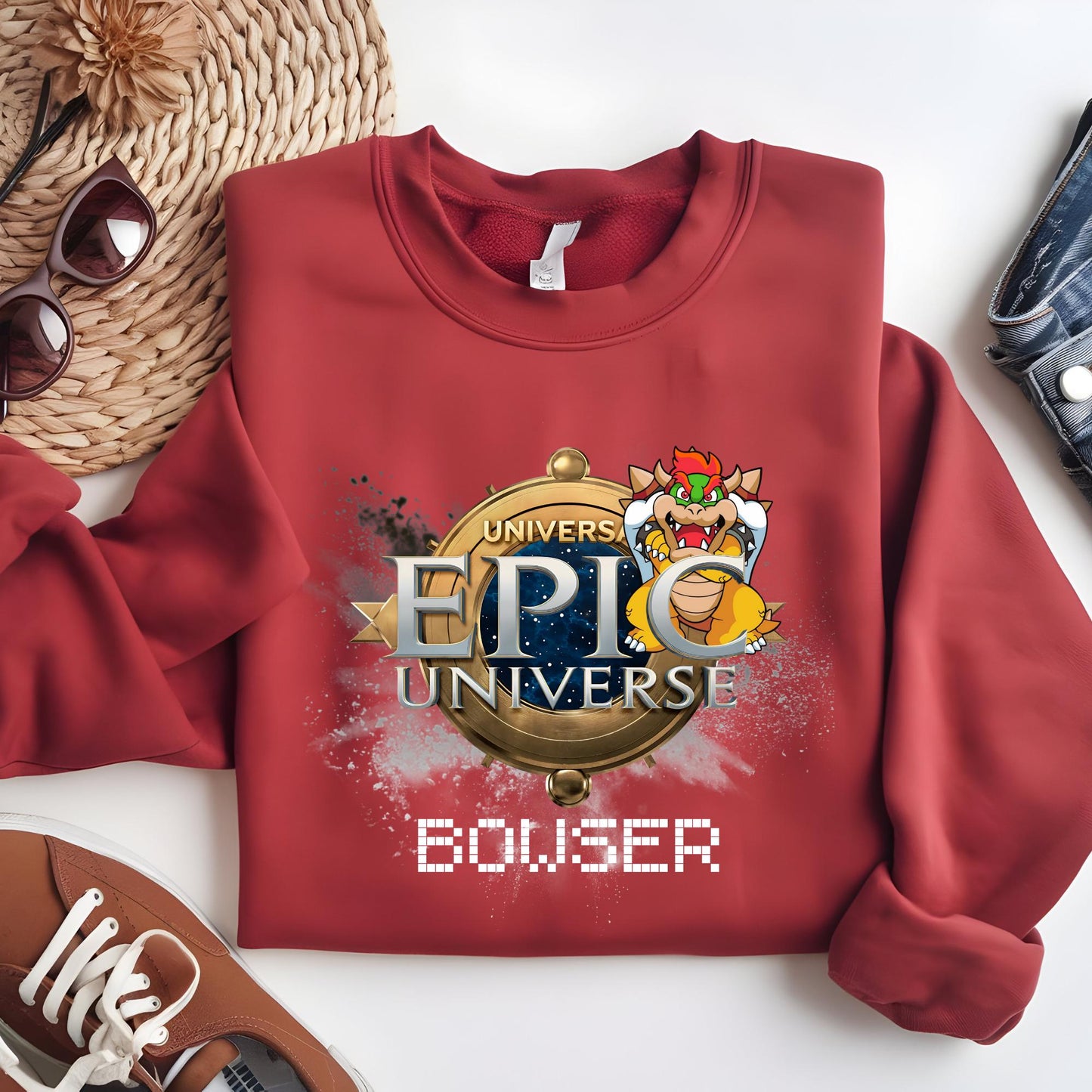 Epic Universe Family Matching Sweatshirt, Personalized Holiday Hoodie, Mario Birthday Sweat