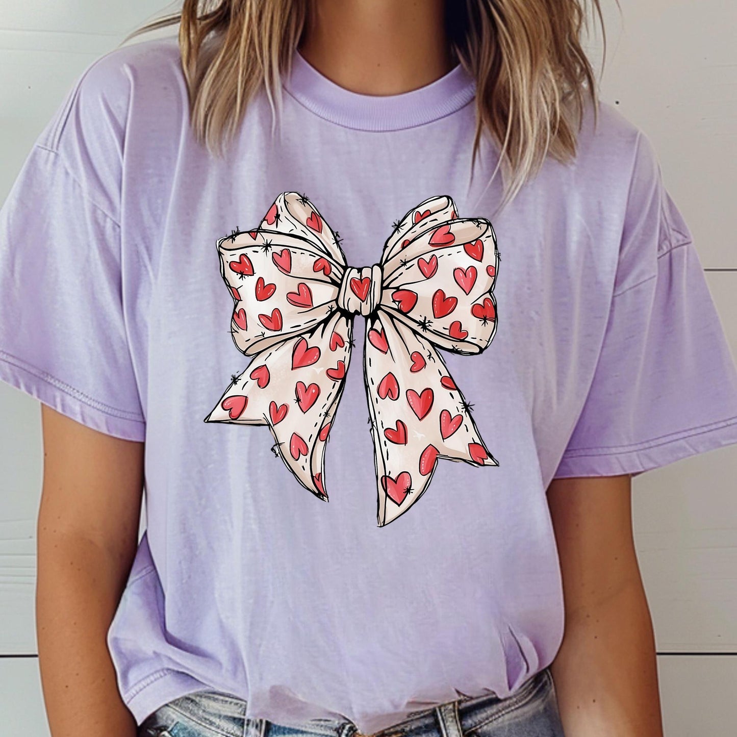Comfort Colors® Coquette Shirt Valentines Day Gift, Cute Love Bow Tee