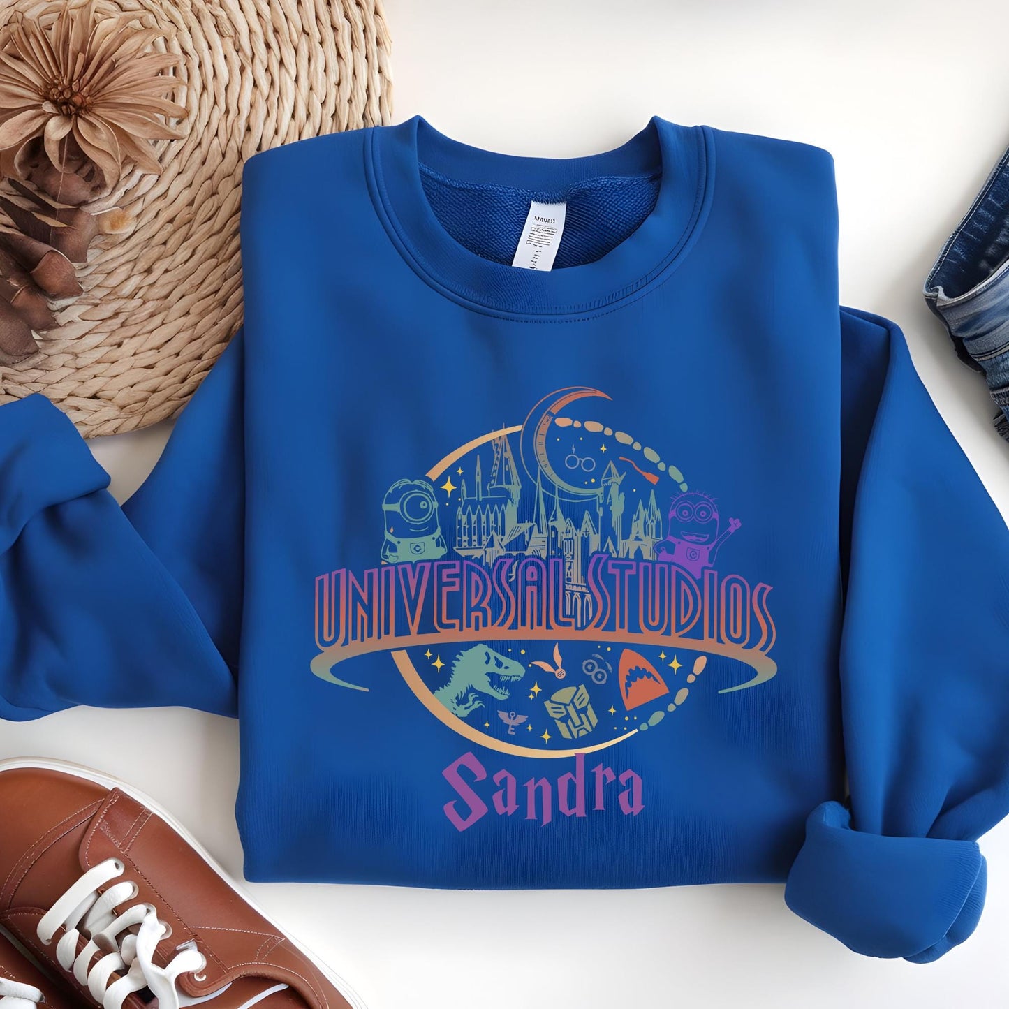 Custom Universal Studios Sweatshirt, Family Birthday Sweat, Holiday Hoodie Soft Cotton Blend