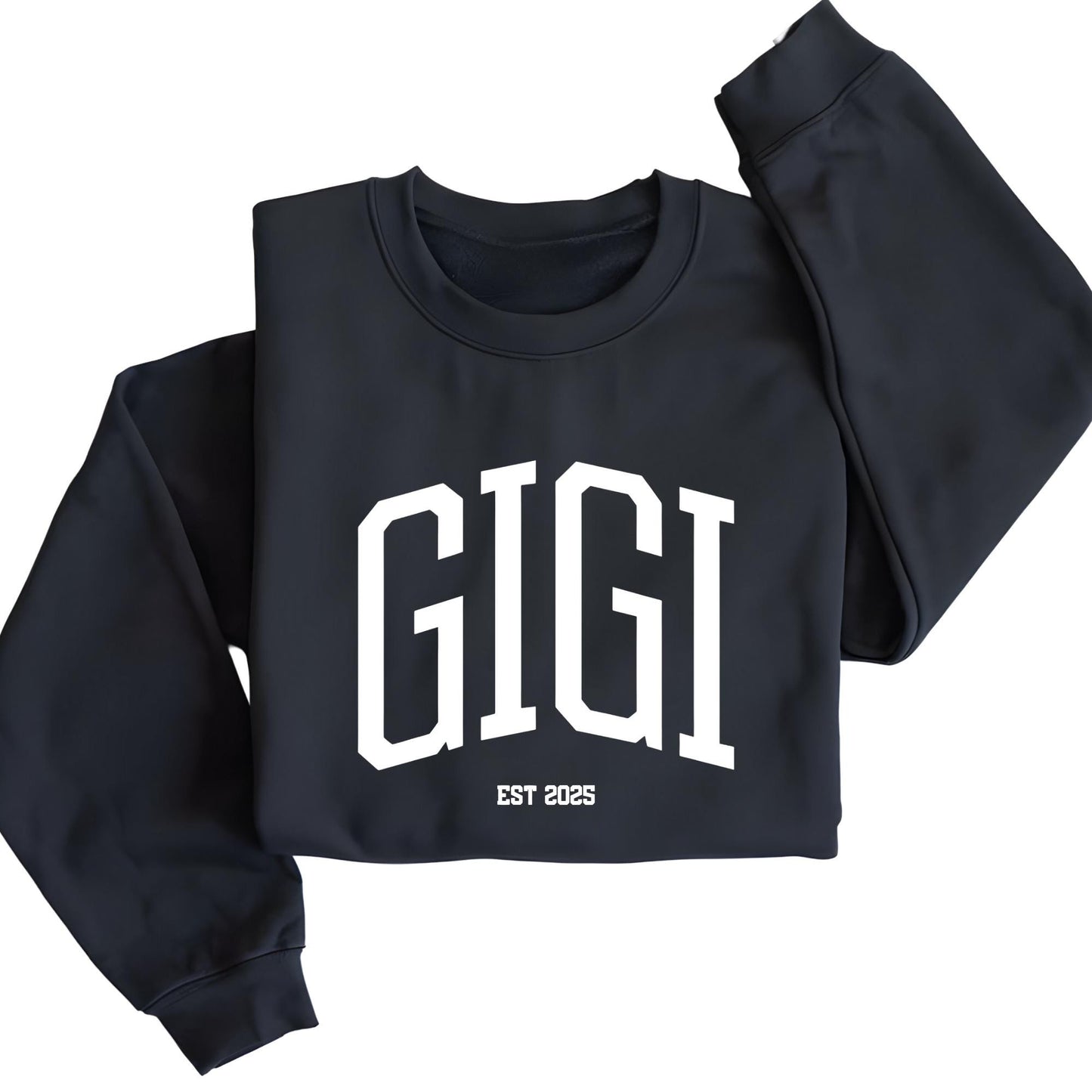 Custom Gigi Sweatshirt, Personalized EST Date Grandma Shirt, Pregnancy Reveal Outfit, New Grandma Crewneck, Mother's Day Gift