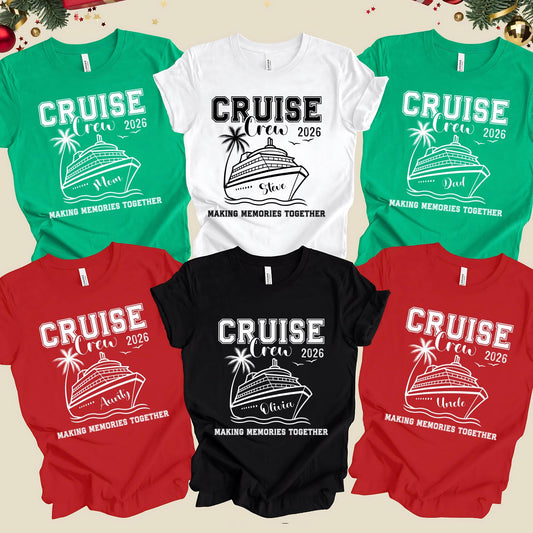 Custom Family Cruise Trip Shirt: Matching Vacation 2026 Making Memories Together Tees