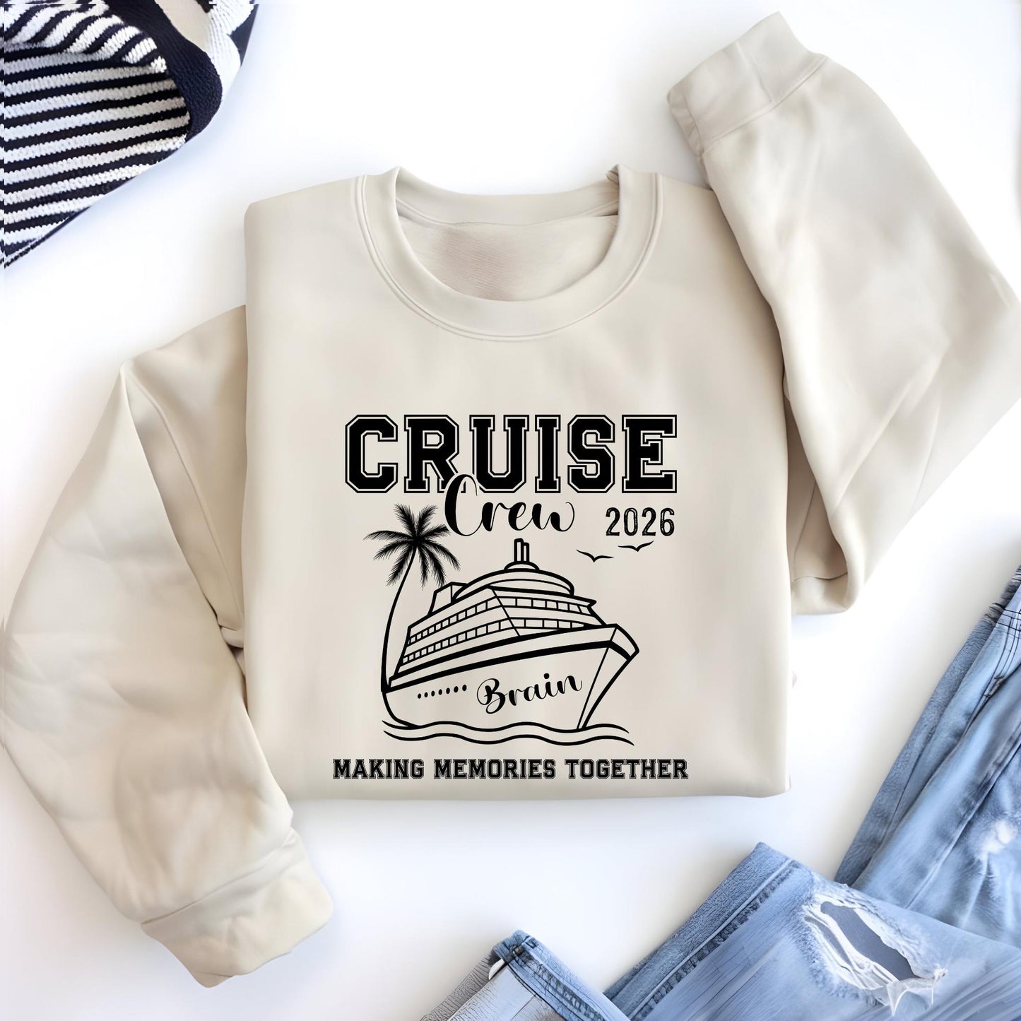 Cruise Crew Sweatshirt, Funny Cruise Sweat, Custom Family Cruise Hoodie, Matching Cruise Shirt