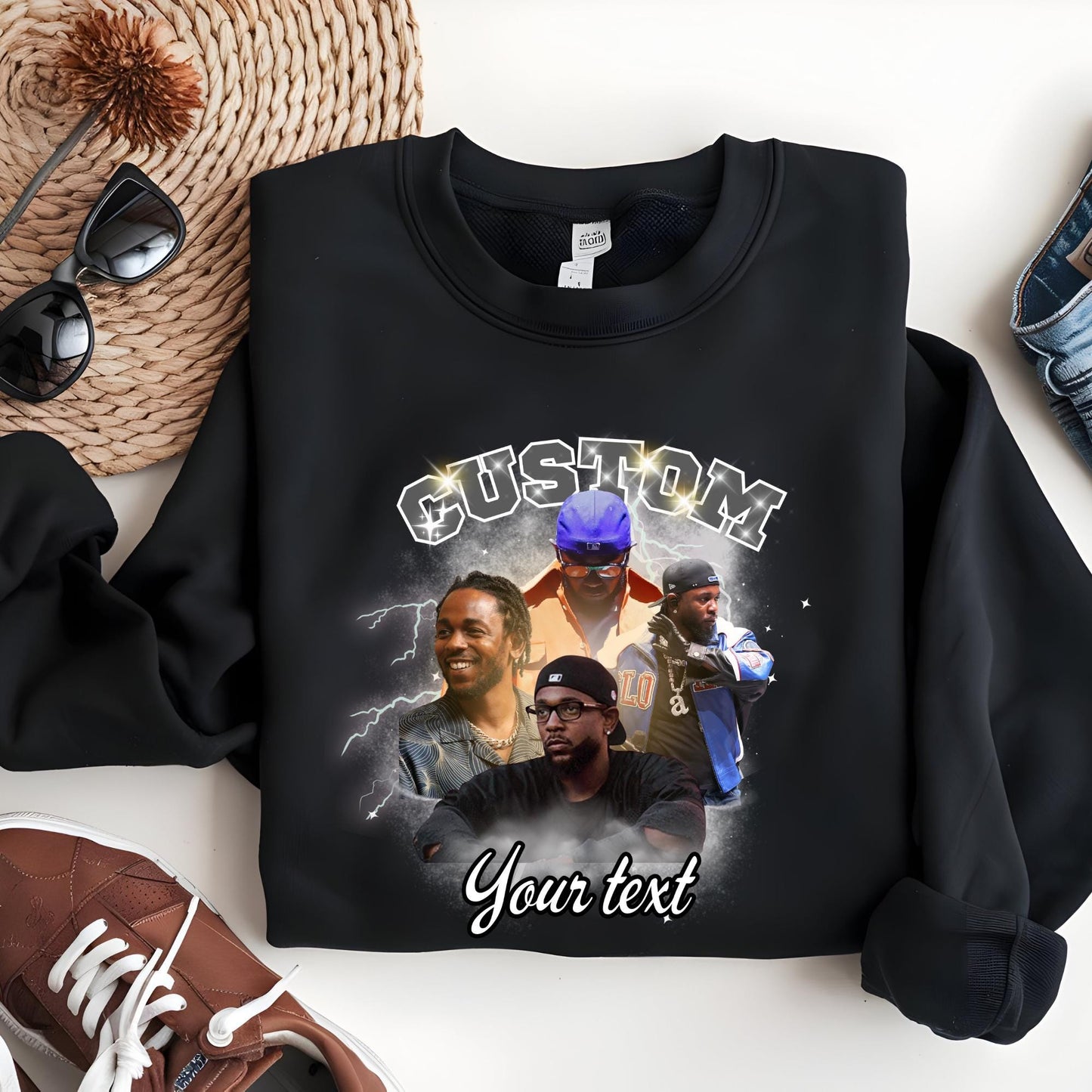 Personalized Your Own Bootleg Sweatshirt, Boyfriend Photo Hoodie, 90s Retro Sweat, Birthday Gift