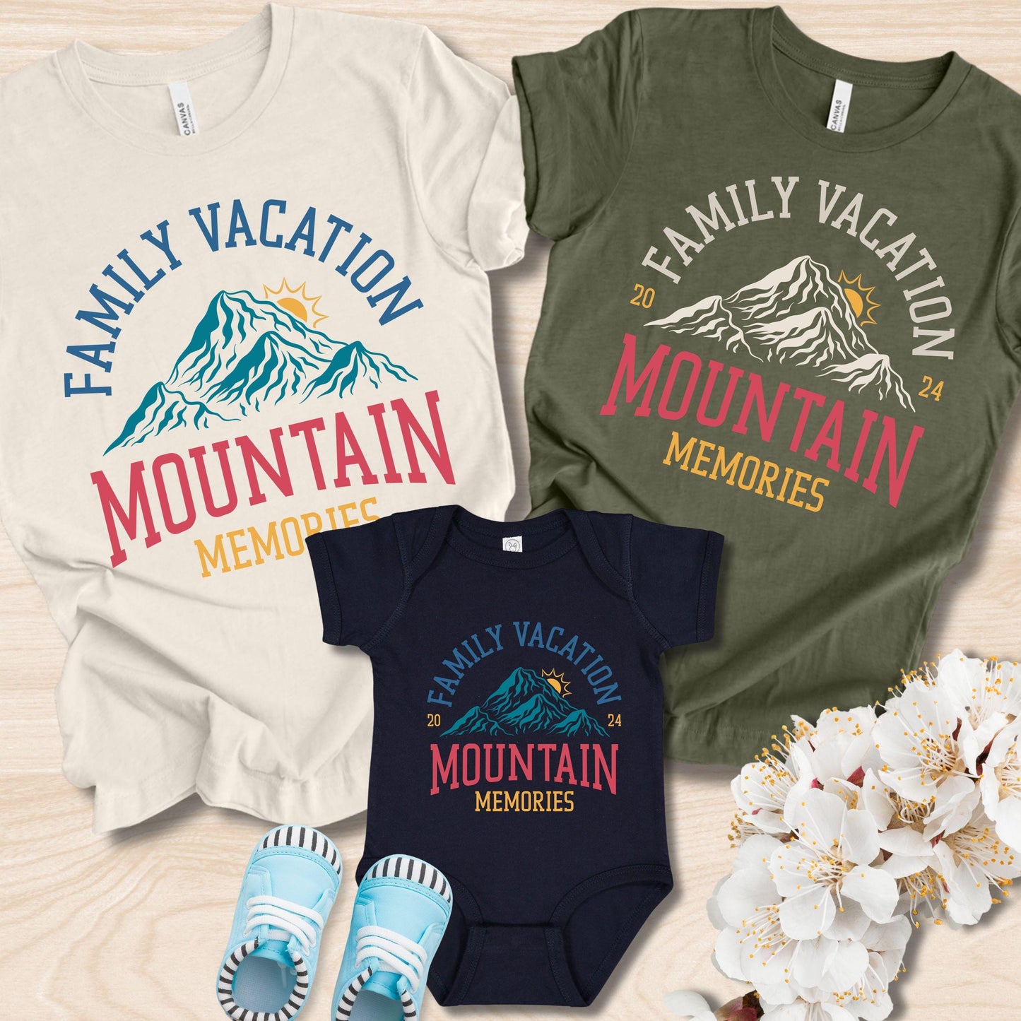 Family Vacation Shirts, Matching Family Tees, Mountain Memories T Shirt, Family Trip Outfit, Custom Family Tee