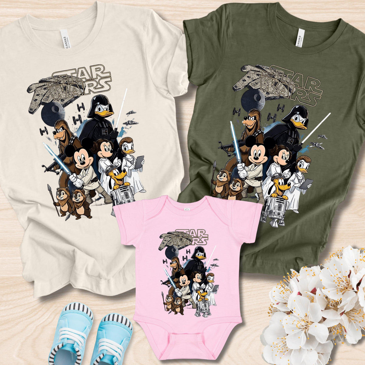 Star Wars Family Matching Shirts, Space Hero Family Tee, Mom Dad Kids Outfit, Matching Family Shirts, Cartoon Space Shirt