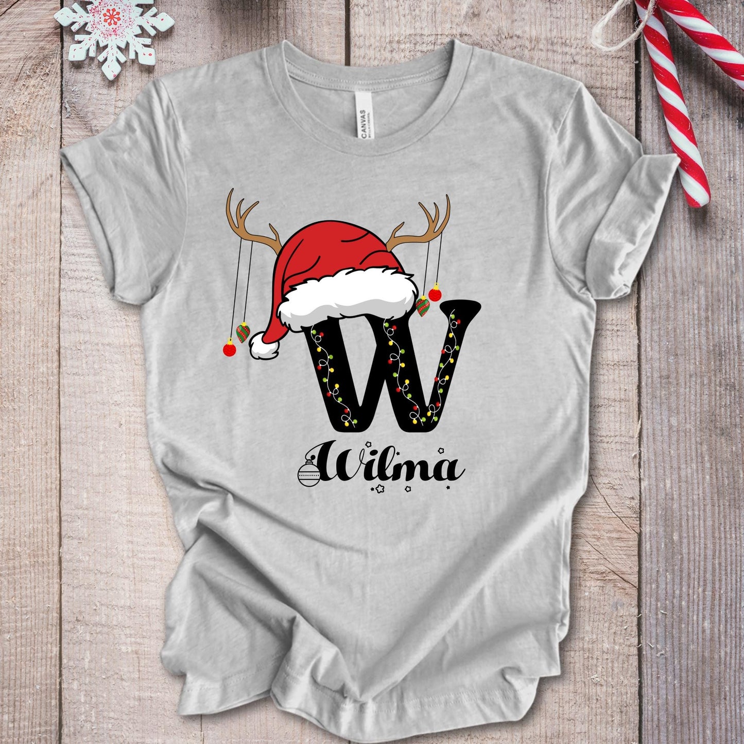 Custom Name Letter Christmas Group Party Shirt Personalized Gift For Best Friend Cousin Crew Christmas Gift