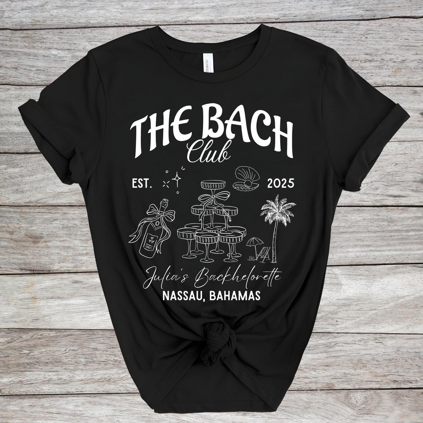 The Bach Club Custom Bachelorette Party Shirt, Unisex Cotton Tee