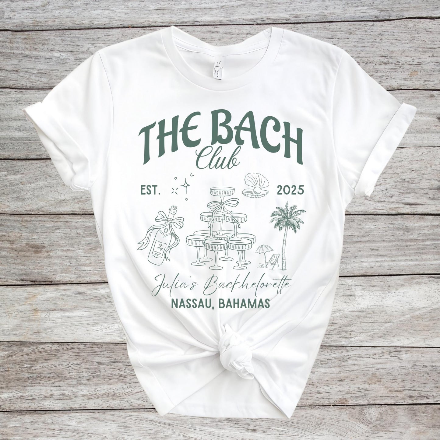 The Bach Club Custom Bachelorette Party Shirt, Unisex Cotton Tee