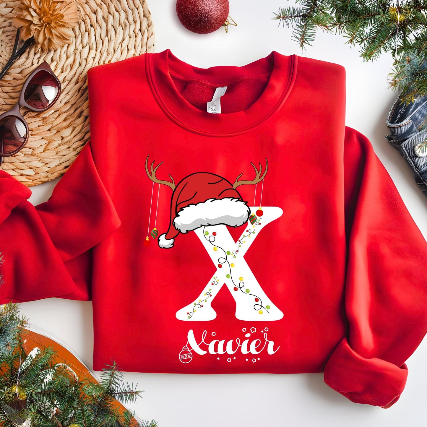 Custom Christmas Family Name 2025 Sweatshirt, Xmas Sweat, Christmas Matching Pajamas, Personalized Christmas Hoodie