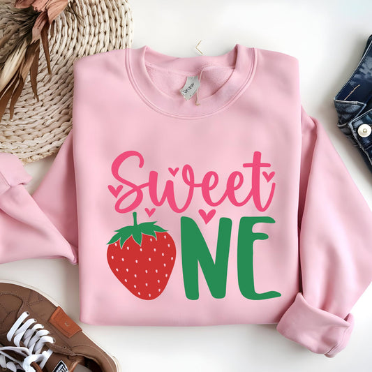 Sweet One Birthday Sweatshirt, Strawberry Family Matching Birthday Hoodie, Berry 1st Bday Party Sweat, Gift For Her