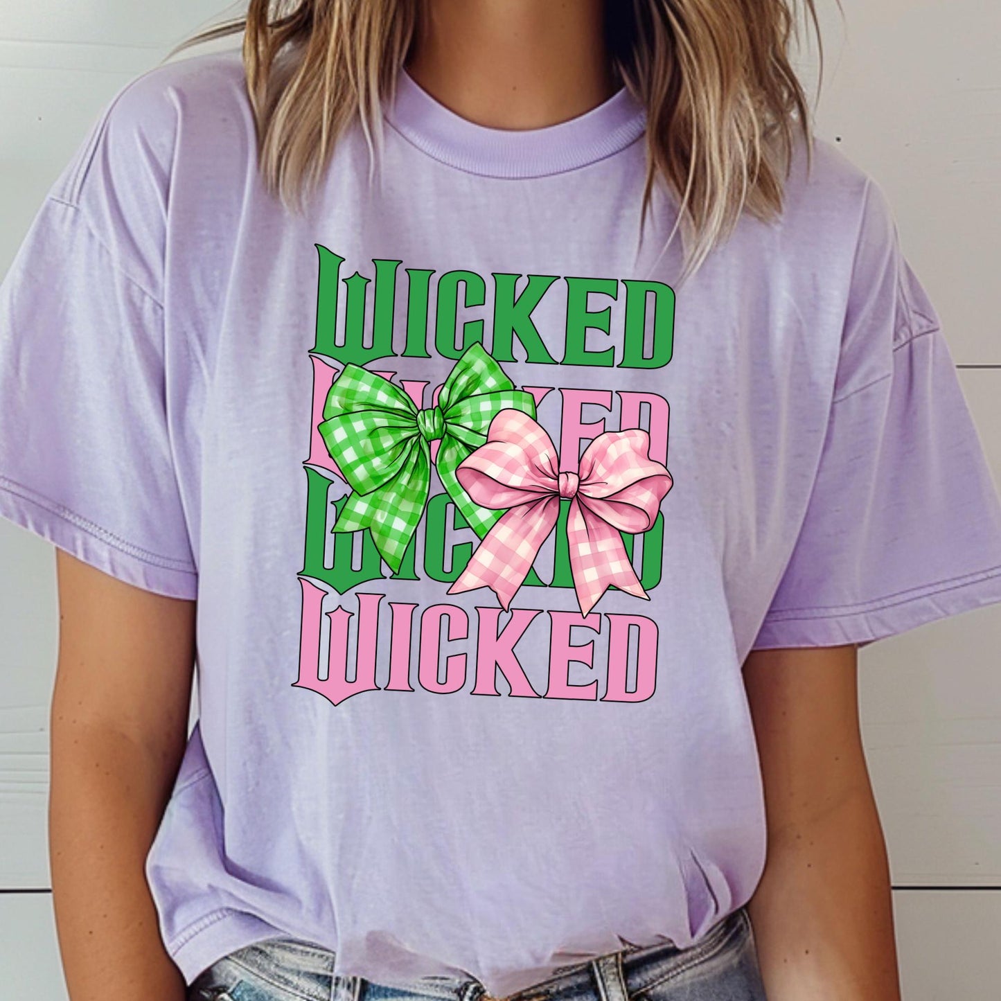 Custom For Good Wicked Comfort Colors® Shirt, Wizard Fan T-shirt, Elphaba and Glinda , 2 Side Wicked Tees