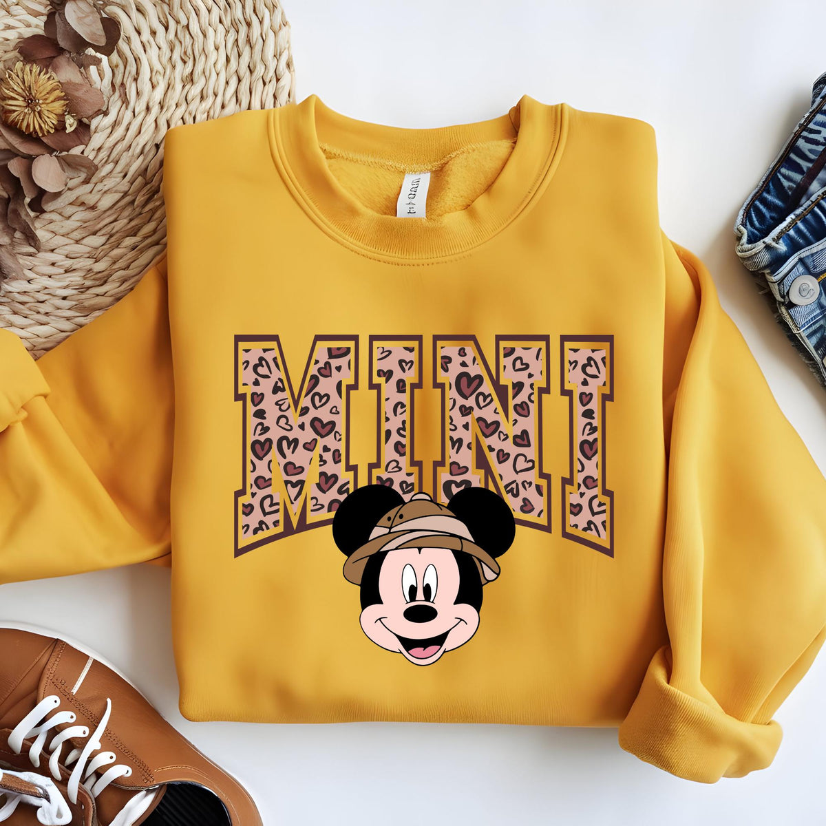 Mama and Mini Gold Leopard Matching Sweatshirt