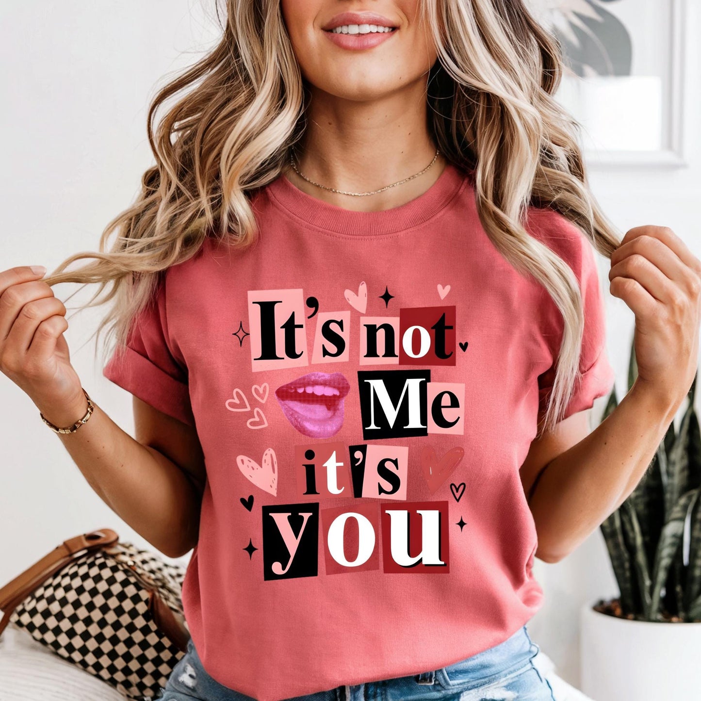 Comfort Colors® Valentine's Day Shirt It's Not Me It's You Sarcastic Anti Valentine Long Sleeve Tee