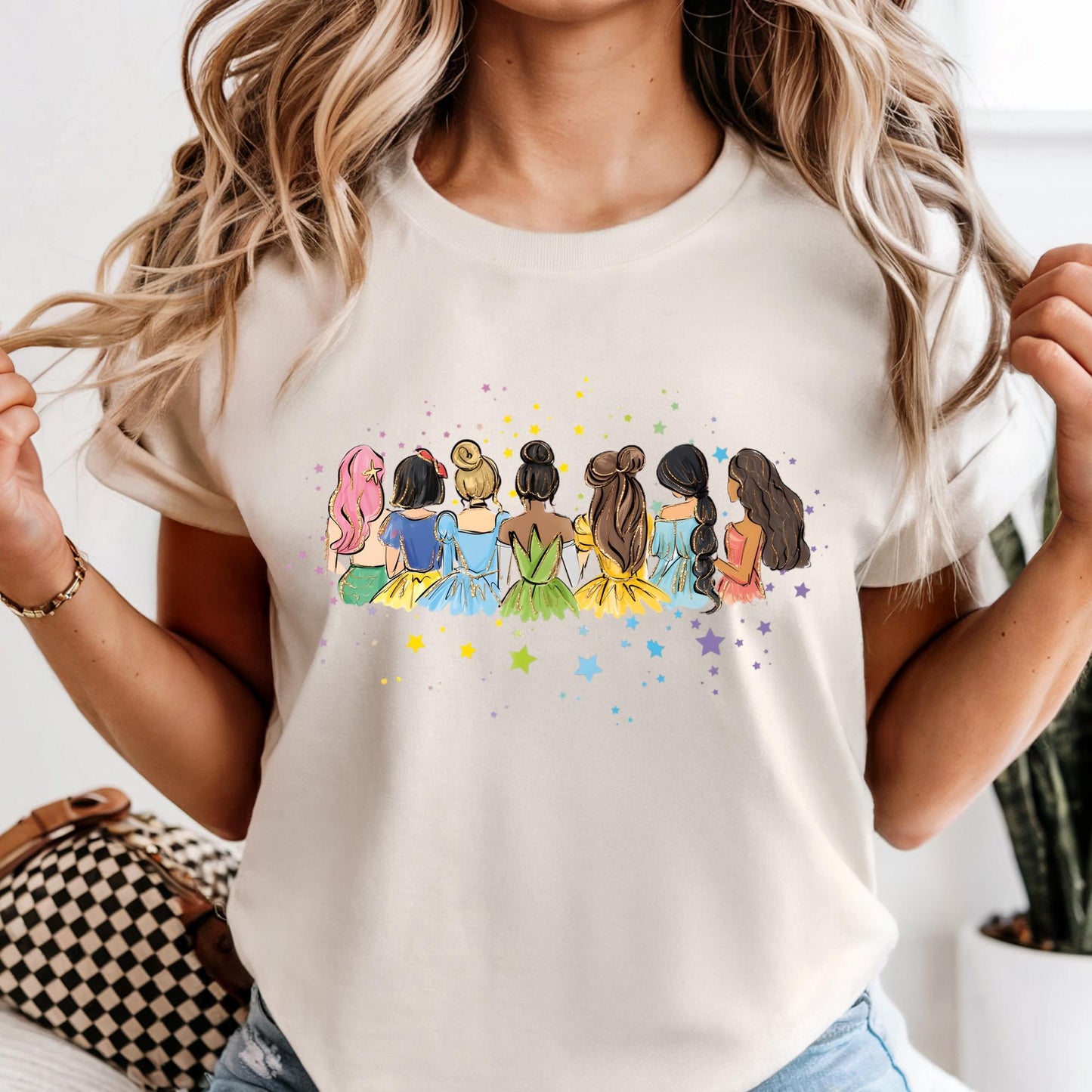 Comfort Colors® Retro Disney Princess Shirt, Watercolor Princess Shirts, Disney Trip T-Shirt, Disneyworld Long Sleeve Tee