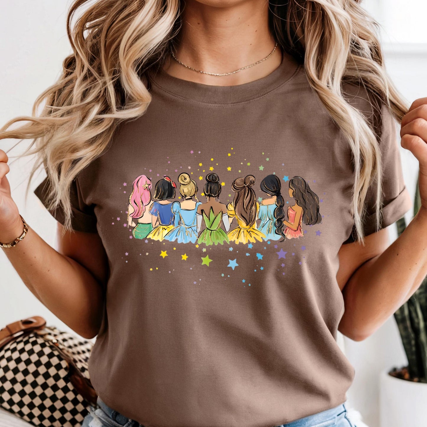 Comfort Colors® Retro Disney Princess Shirt, Watercolor Princess Shirts, Disney Trip T-Shirt, Disneyworld Long Sleeve Tee