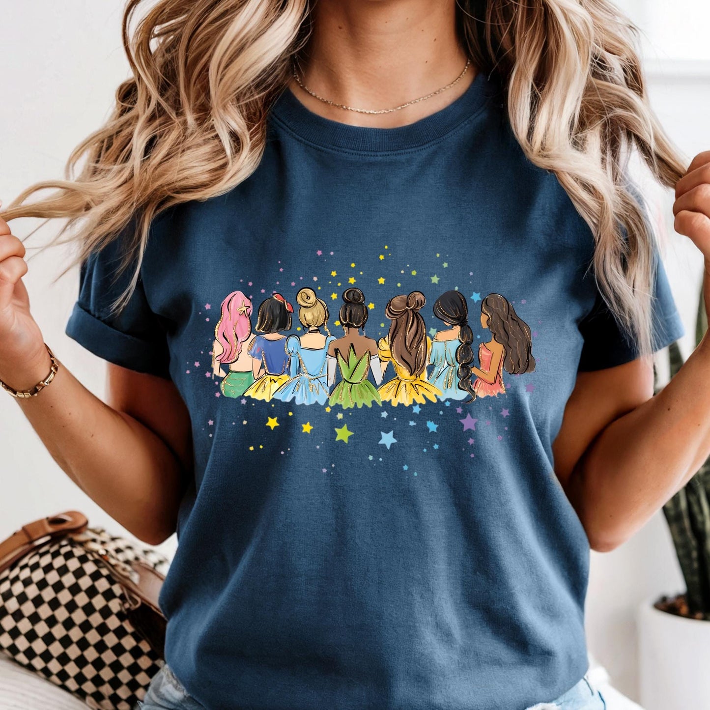 Comfort Colors® Retro Disney Princess Shirt, Watercolor Princess Shirts, Disney Trip T-Shirt, Disneyworld Long Sleeve Tee