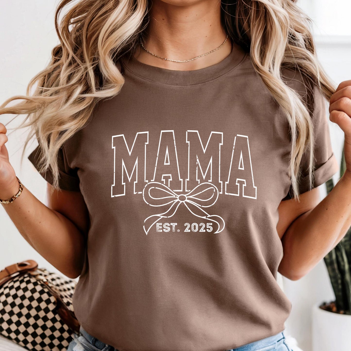 Custom Comfort Colors® Mama Toile Coquette Mama Shirt, Pregnancy Announcement Boy, Mom Life Gift