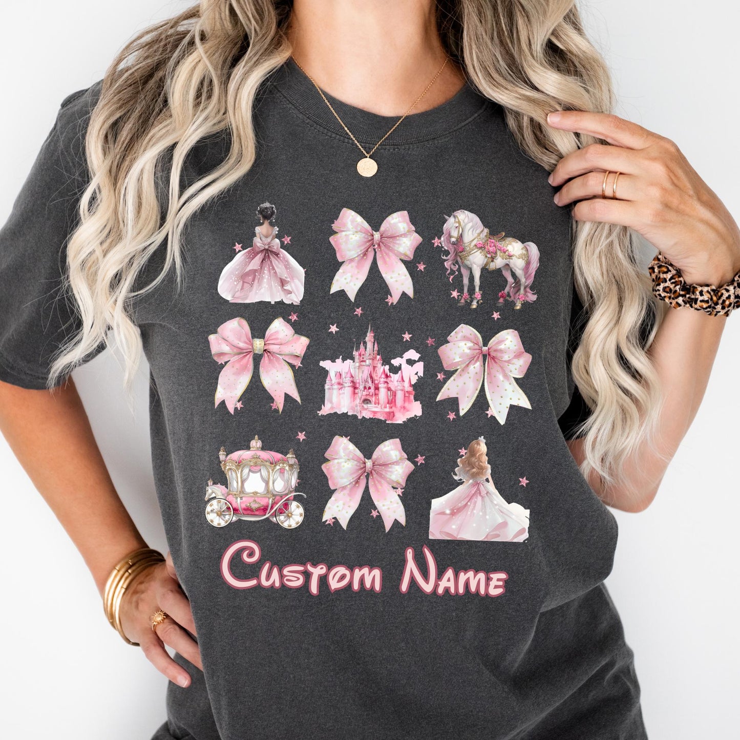 Comfort Colors® Custom Birthday Shirt, Disney Princess Tshirt, Magical Kingdom Tee, Personalized Disneyland Coquette Outfit