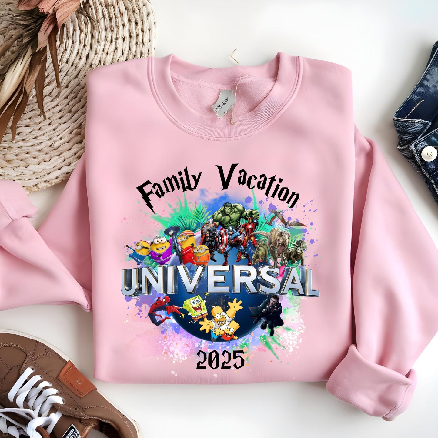 Personalized Universal Studios Family Vacation Sweatshirt, Holiday Group Trip 2026 Hoodie