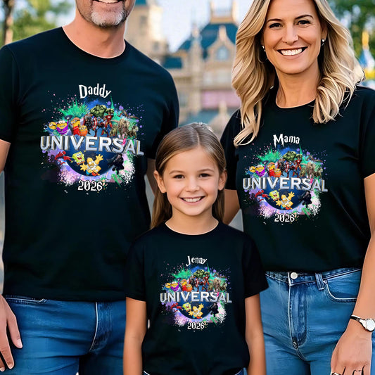 Personalized Universal Studios Family Vacation Shirt, Group Trip 2026 Tee