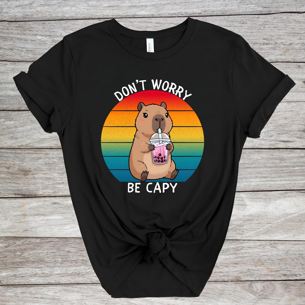 Don’t Worry Be Capy Capybara Funny Meme T-Shirt
